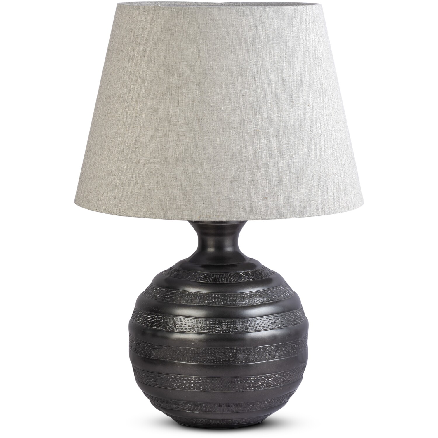 Image of Round Antique Table Lamp - Bronze