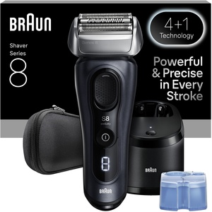 Braun Series 8 8663CC Electric Shaver, SensoAdapt, SmartCare Center - Grey
