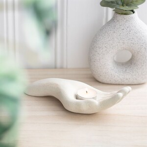 Open Hand Tealight Holder For Elegant Illumination