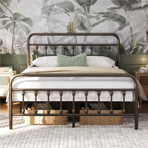Bronze / King Yaheetech Vintage Metal Bed Frame shot 10695388