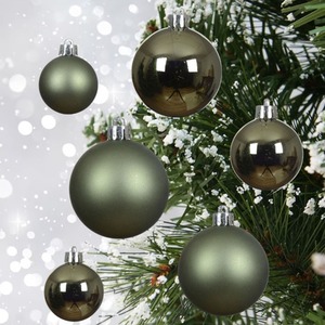 30 Rosemary Green Baubles Christmas Tree Decorations Shatterproof