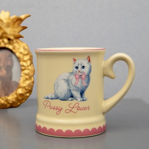 Pussy Lover Novelty Mug Funny Cat Themed Mug for Women