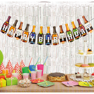 Cheetah Birthday Bunting - Beer Bottles