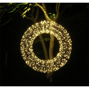 58x12.5cm  2D 960 LED  WW wreath with 10 Twinkle
