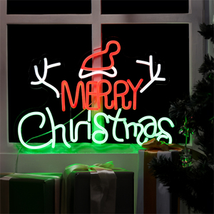 Xmas Haus 44X33cm Neon Merry Christmas 1.5M Cable Usb Indoor
