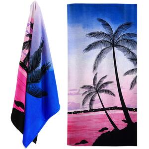 Microfibre Beach Towel Sunset Design Quick Drying Lightweight