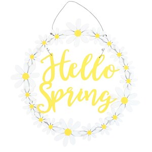 Hello Spring Daisy Wreath For Seasonal Home Decor