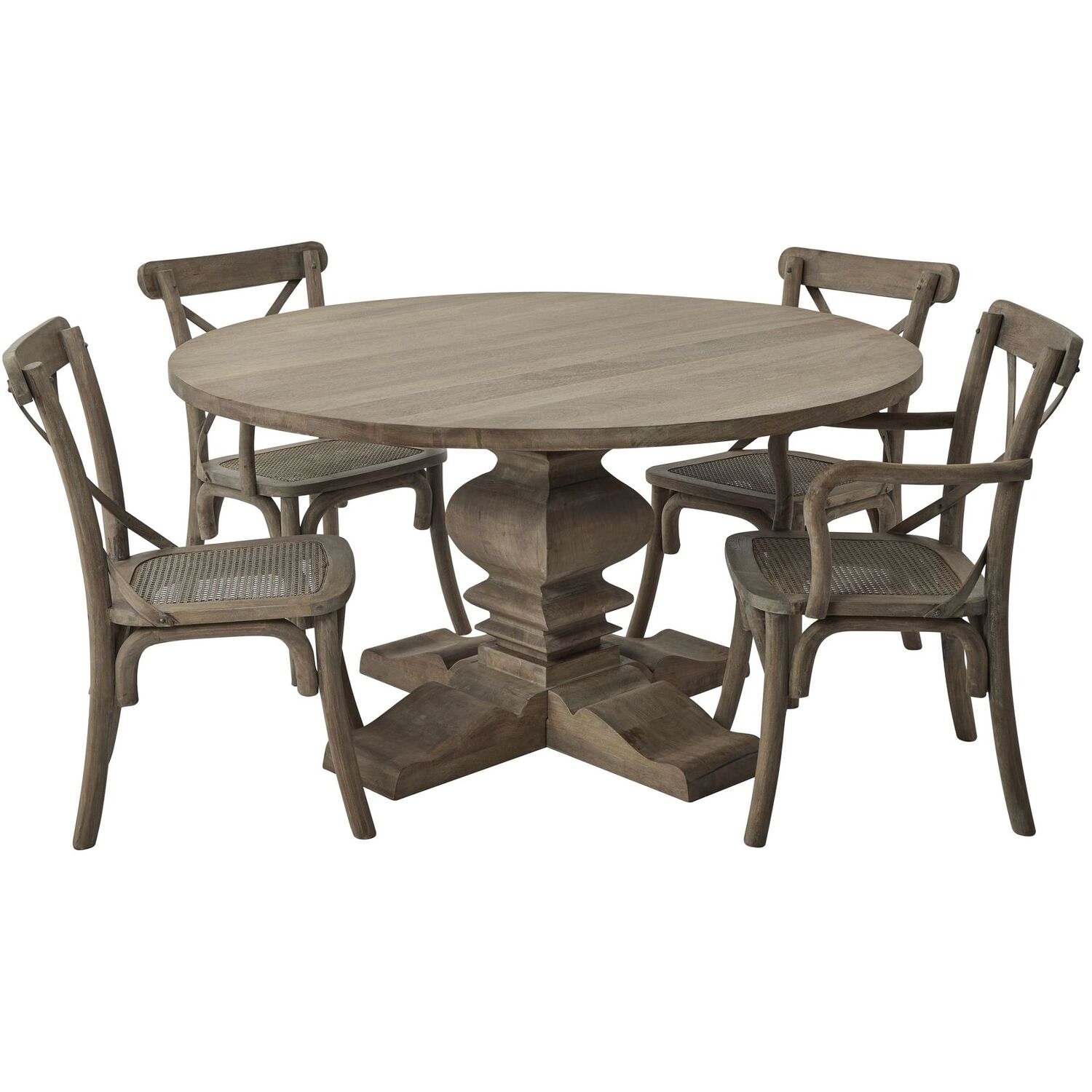 Copgrove Round Pedestal Dining Table - Brown