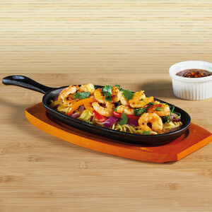 KitchenCraft World of Flavours Oriental Iron Sizzle Platter