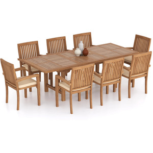 Duchy Teak Garden Dining Table and 8 Seat Chair Set