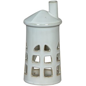 Rhea Medium Lighthouse Tealight Holder Coastal Ceramic Decor