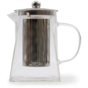 Tower Shape Glass Infuser Teapot Clear Elegant Gift Ready