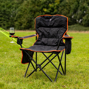 BLACK OLPRO Henwick Padded Folding Camp Chair Orange Black shot 12966514