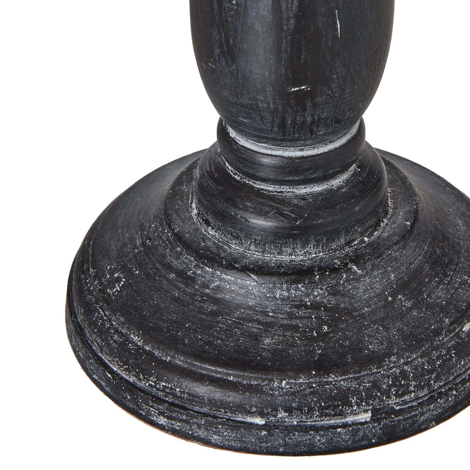Piana Slim Black Wooden Table Lamp with Cream Linen Shade - Grey