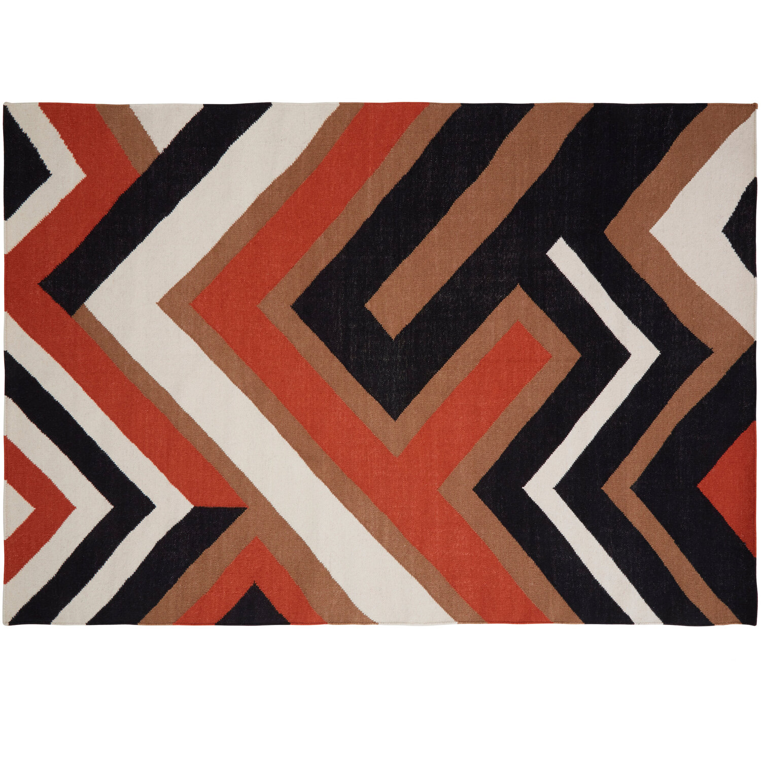 Bosie Villon Zig Zag Pattern Rug - Multicolour