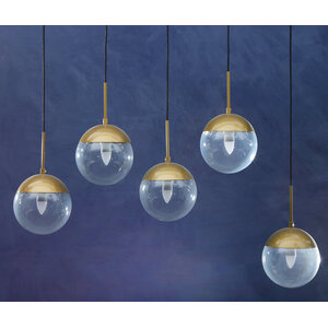 Revive Gold Finish Glass Shades Pendant Light