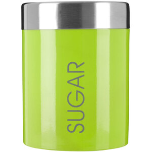 Lime Green Enamel Sugar Canister