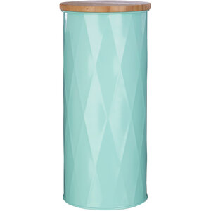 Rhombus Green Metal Large Storage Canister