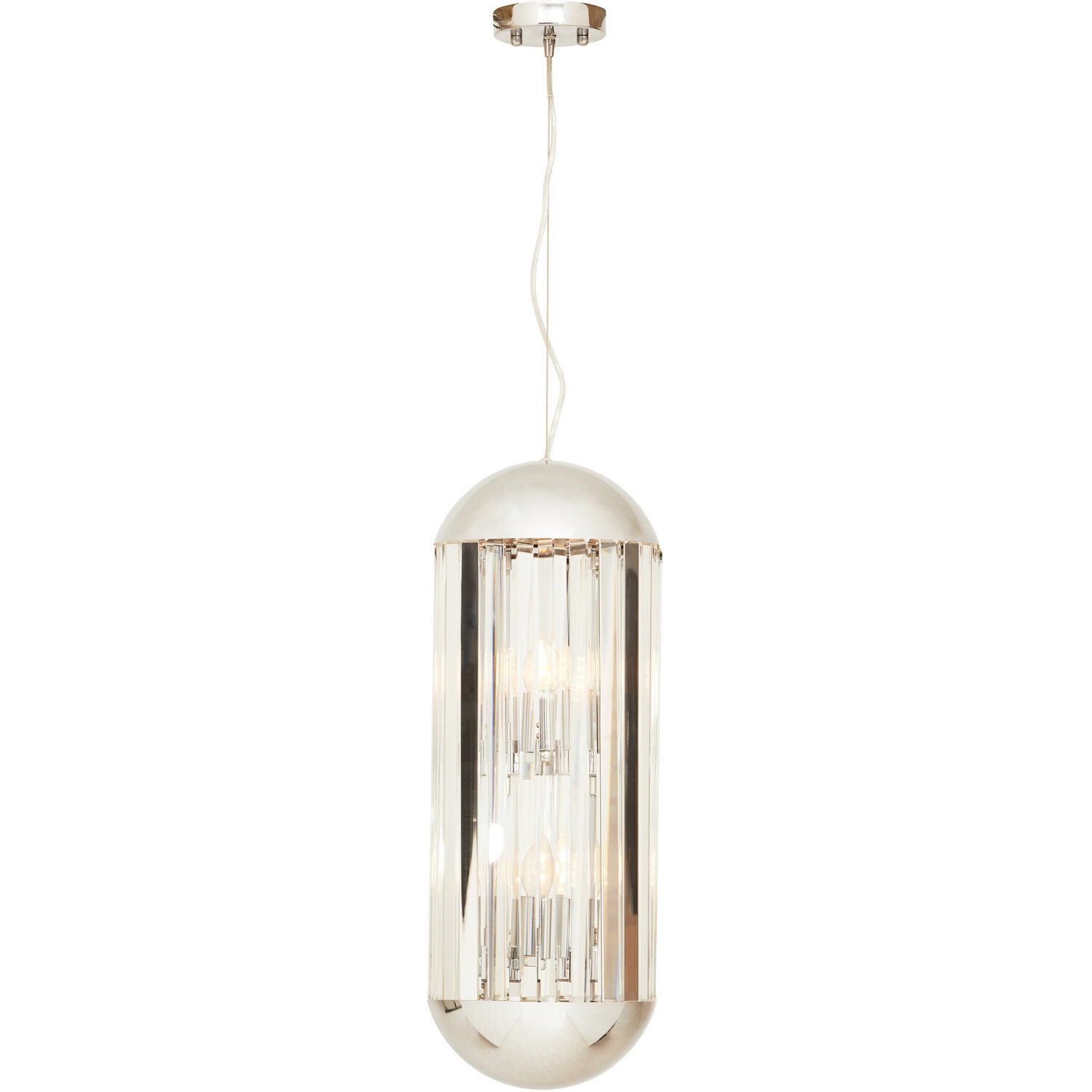 Kensington Townhouse 6 Bulb Small Pendant Light - Silver