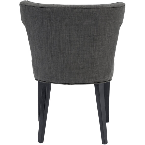 Oria Grey Fabric Dining Chair with Black Legs