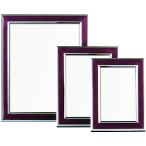 Opulence Purple and Silver Photo Frames - Set of 3