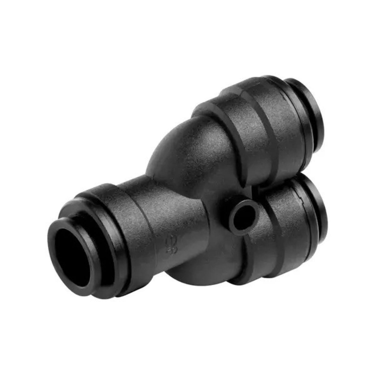 John Guest Speedfit 12Mm Push Fit 2 Way Y Divider Black / Manifold (Pack Of 2) - Grey