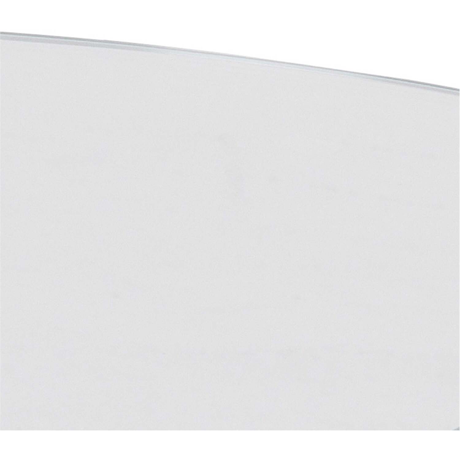 Perth Round Coffee Table Clear Tempered Glass Top Polished Chrome Cross Base - Clear