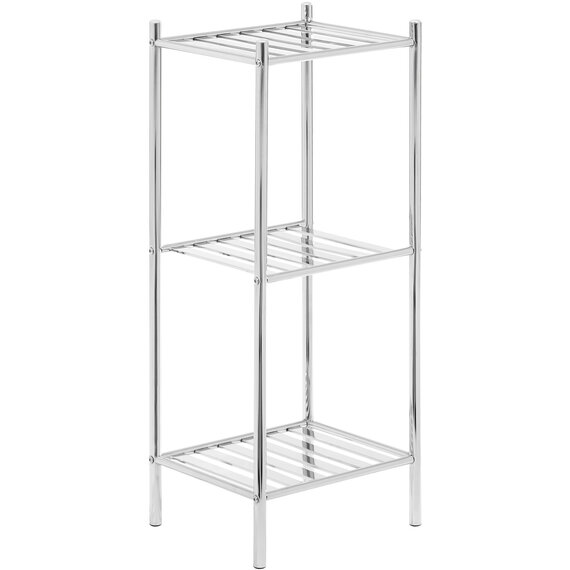 Dara 3 Tier Chrome Metal Shelf Unit
