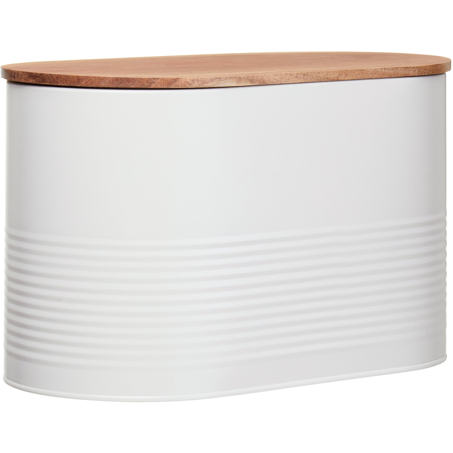 Alton Cream Bread Bin With Acacia Wood Lid - Natural, Cream