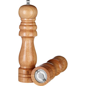 Natural Origins Rubberwood Tall Salt and Pepper Set
