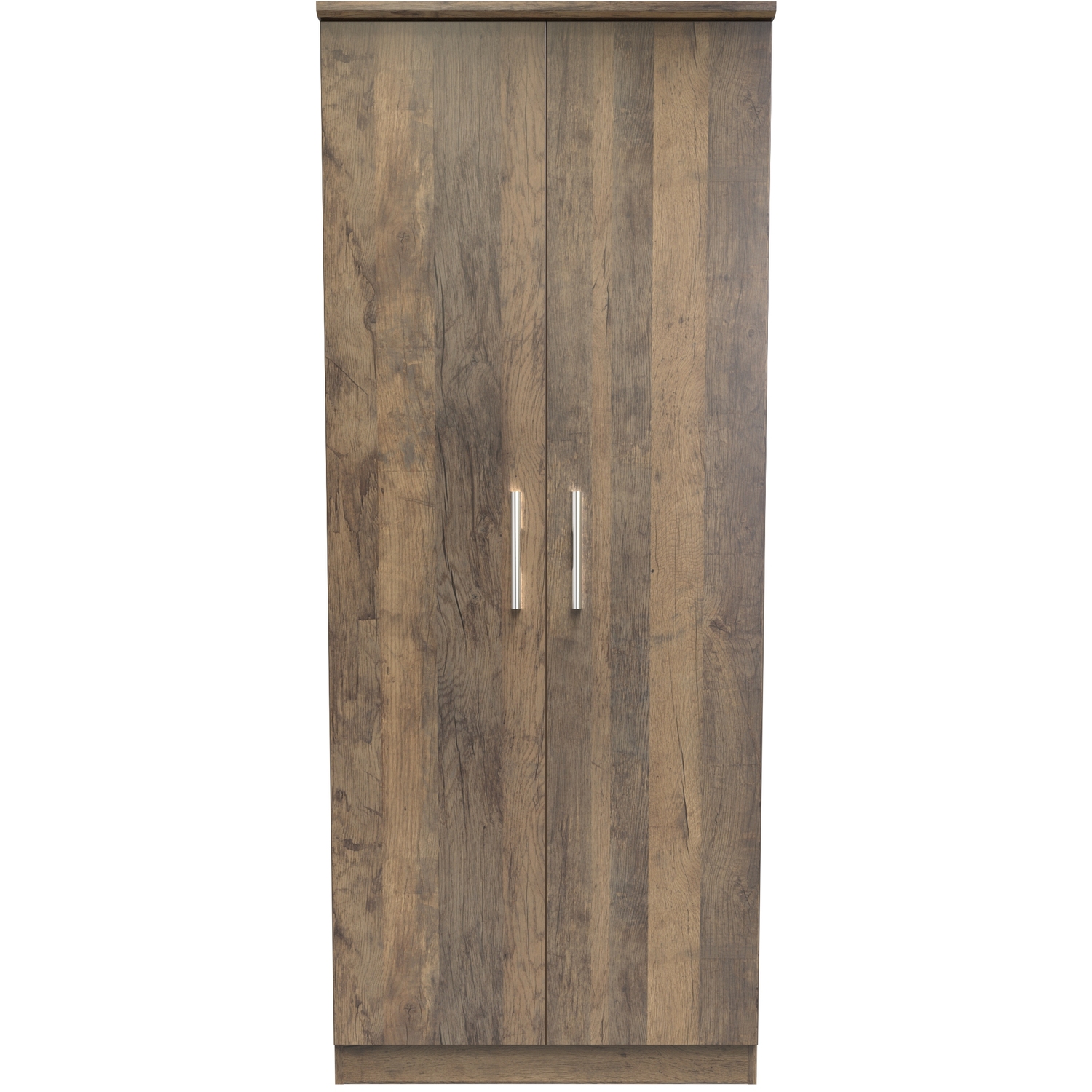 Contrast Ready Assembled 2 Door Wardrobe - Vintage Oak