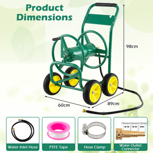 Outdoor Metal Hose Holder Reel Unit