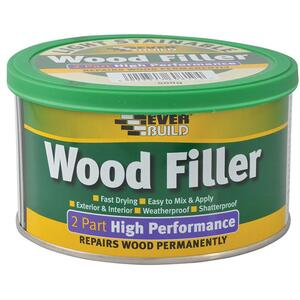 Everbuild Wood Filler High Performance 2 Part Light 500G