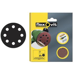 Flexovit Hook & Loop Sanding Disc 115Mm Assorted (Pack 6)