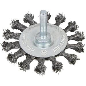 BlueSpot Tools Flat Twist Knot Wire Wheel 75mm