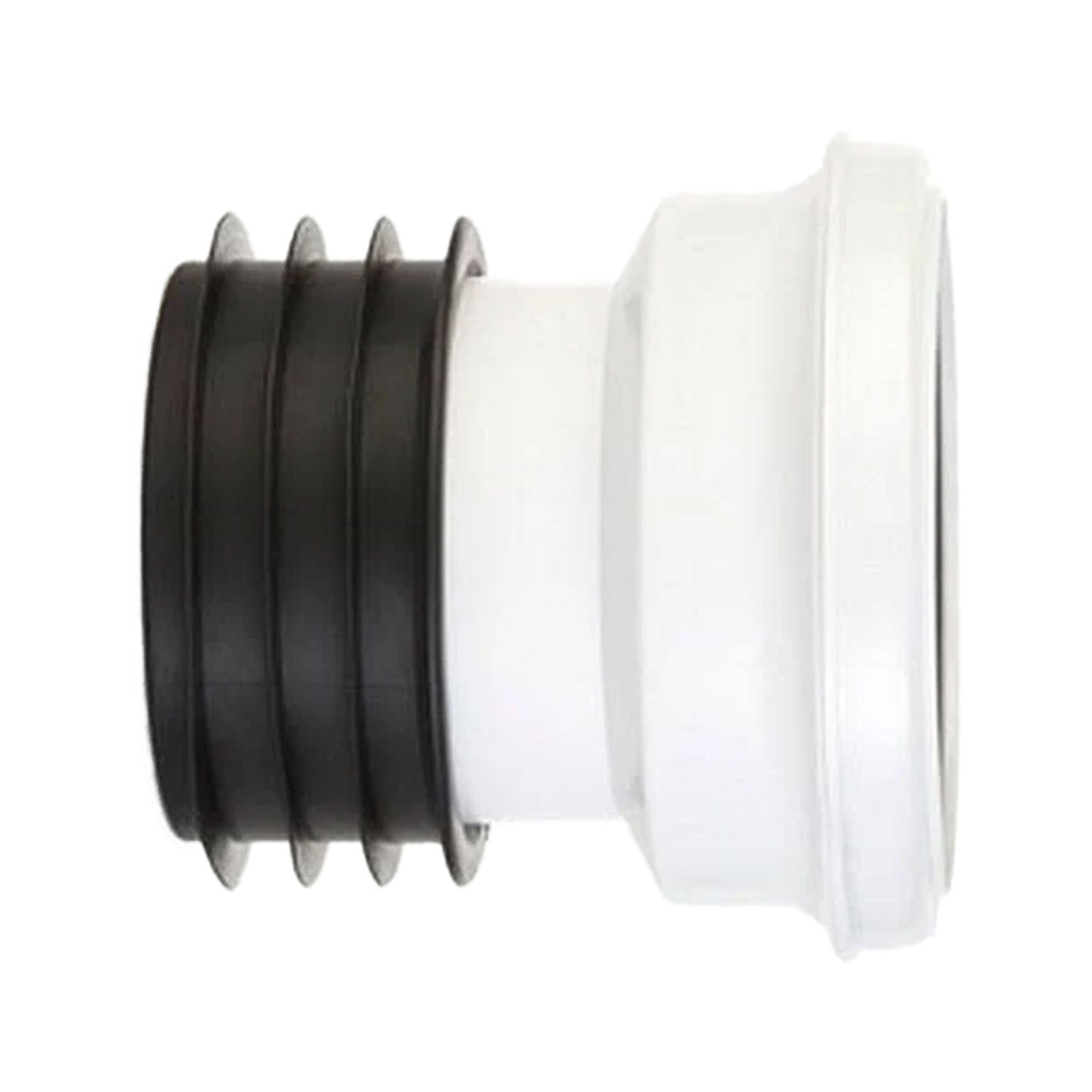 Securplumb Straight Toilet Pan Connector - White/Black