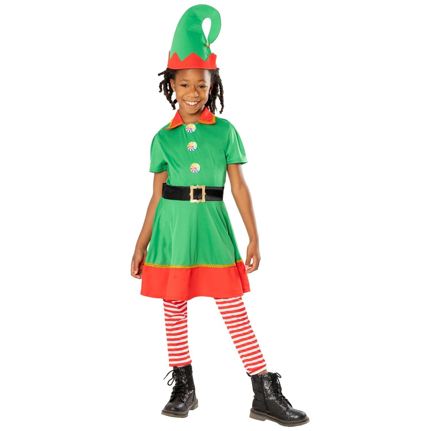 Bristol Novelty Childrens/Kids Elf Costume - Green/Red / One_size