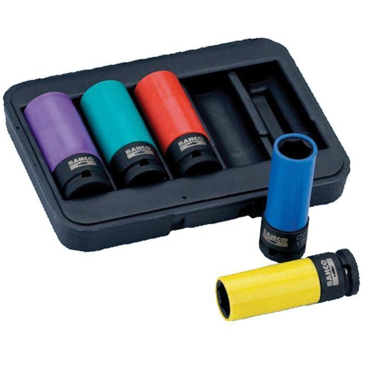 Bahco BWSS12P5 1/2in Drive Impact Wheel Socket Set, 5 Piece BAHBWSS12P5 - Image 10