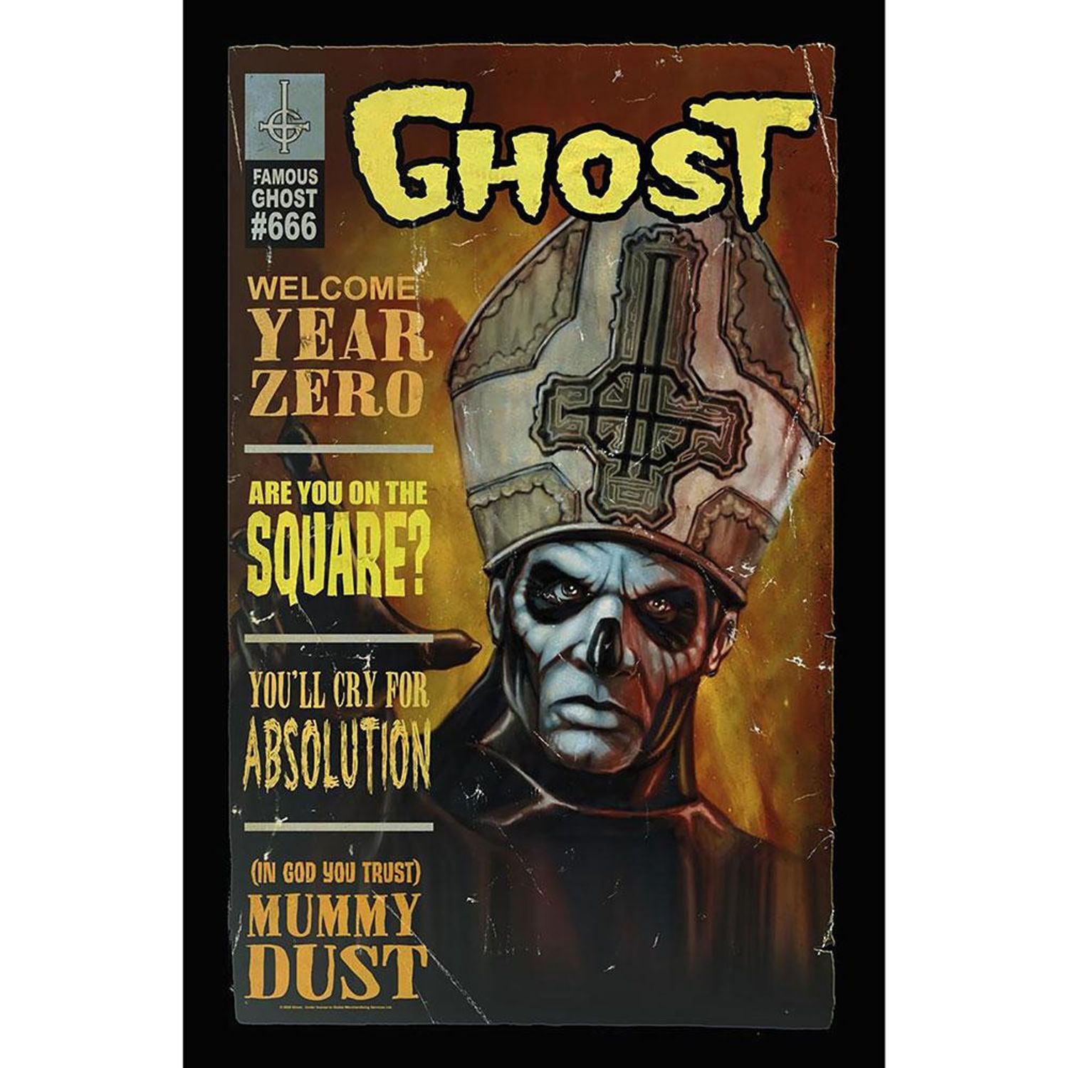 Ghost Magazine Textile Poster - Black - 100% Polyester - Logo, Printed, Text Design - One Size - Image 2