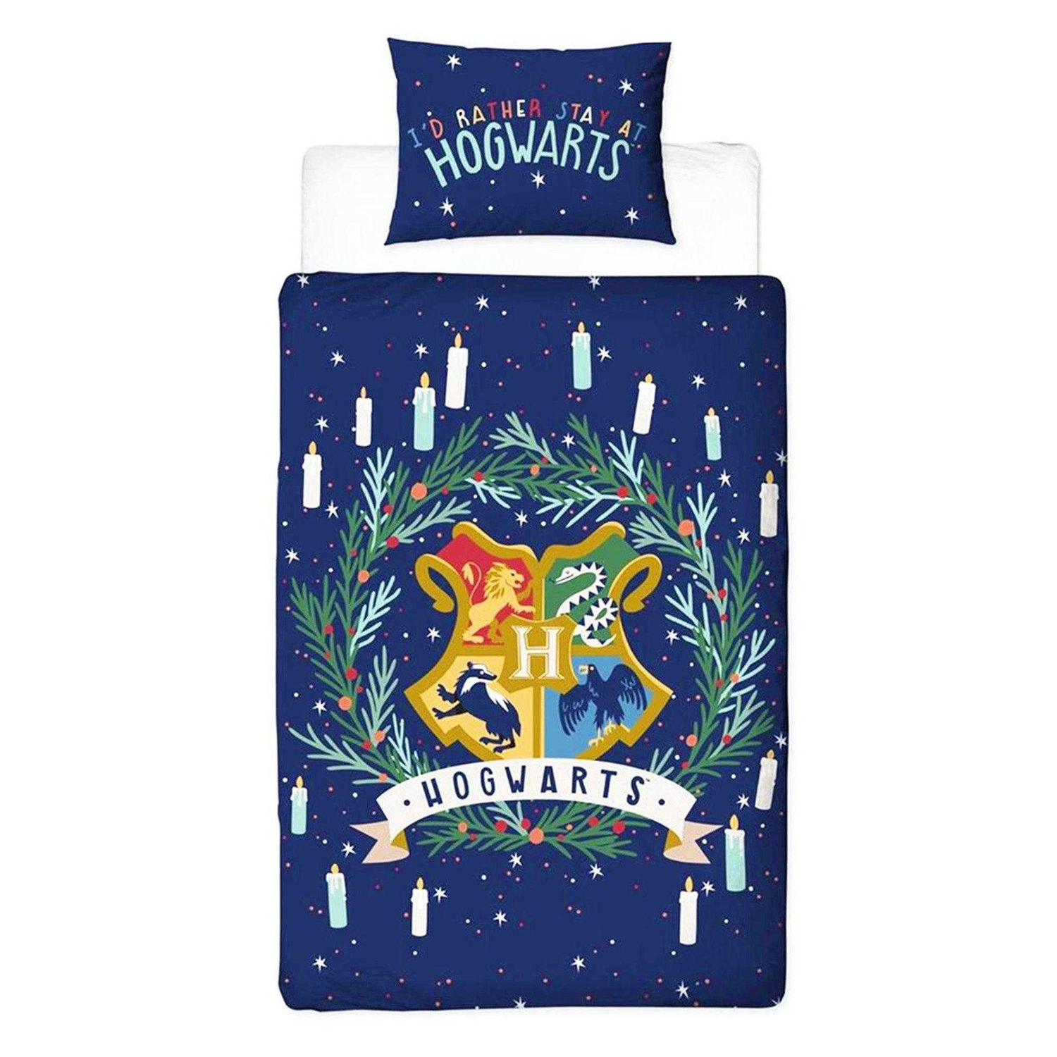 Harry Potter I´D Rather Stay At Hogwarts Reversible Duvet Set - Multicoloured