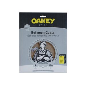 Oakey Between Coats Finishing Sandpaper 230 X 280mm Assorted (3)