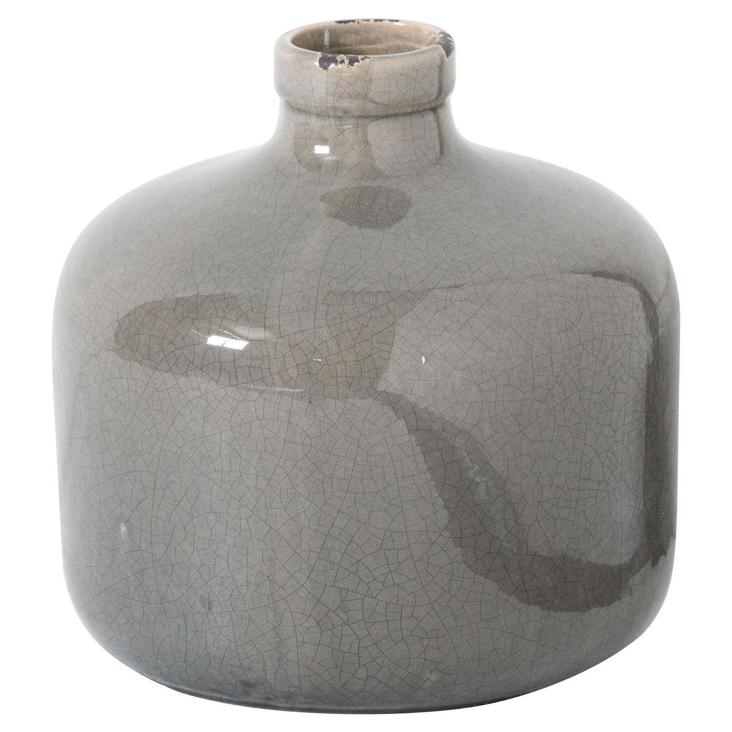 Hill Interiors Glazed Vase - Grey