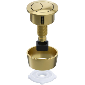Universal Toilet Cistern Dual Flush Push Button Kit for 20mm 40mm 50mm 60mm Lid Hole (Brushed Brass)