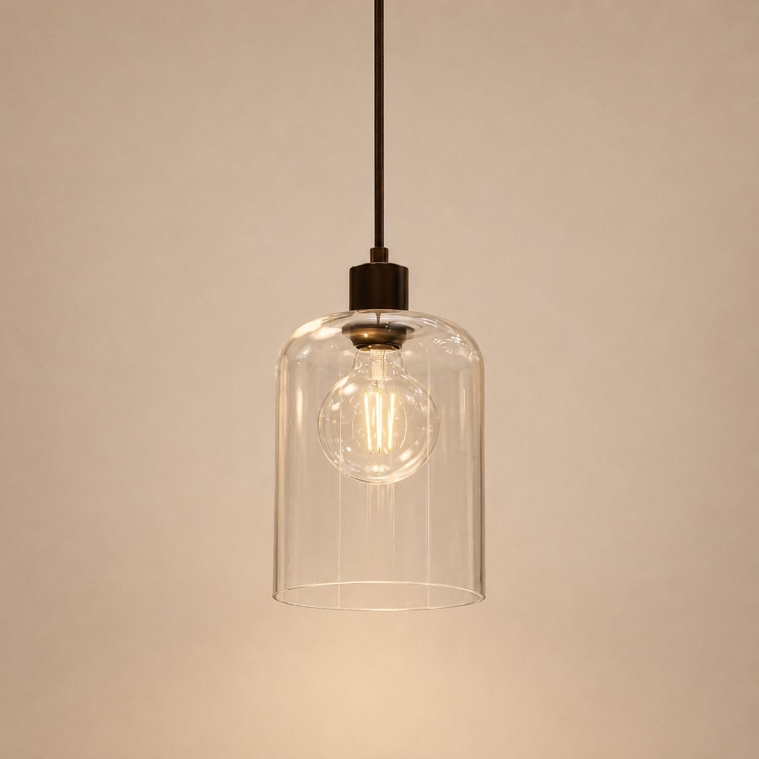 Cgc Lighting Unisex Clear Marinda Glass Cylinder Lampshade - Image 2