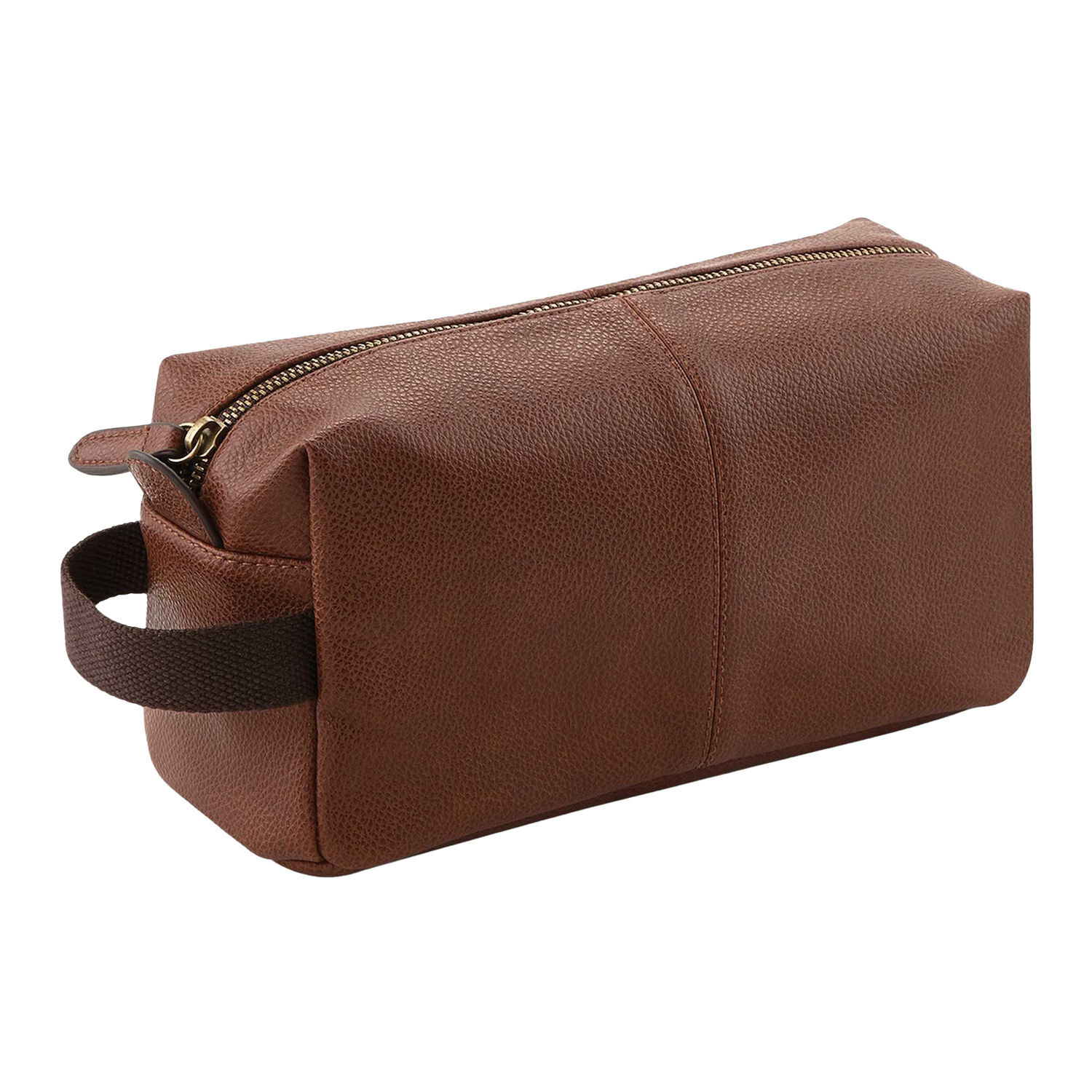 Quadra Nuhide Faux Leather Washbag (Pack Of 2) - Tan