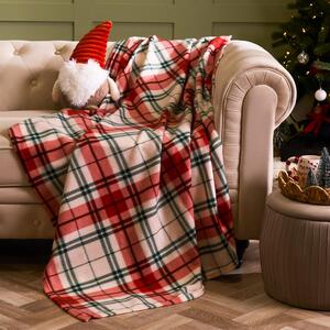 OHS Christmas Check Printed Throw