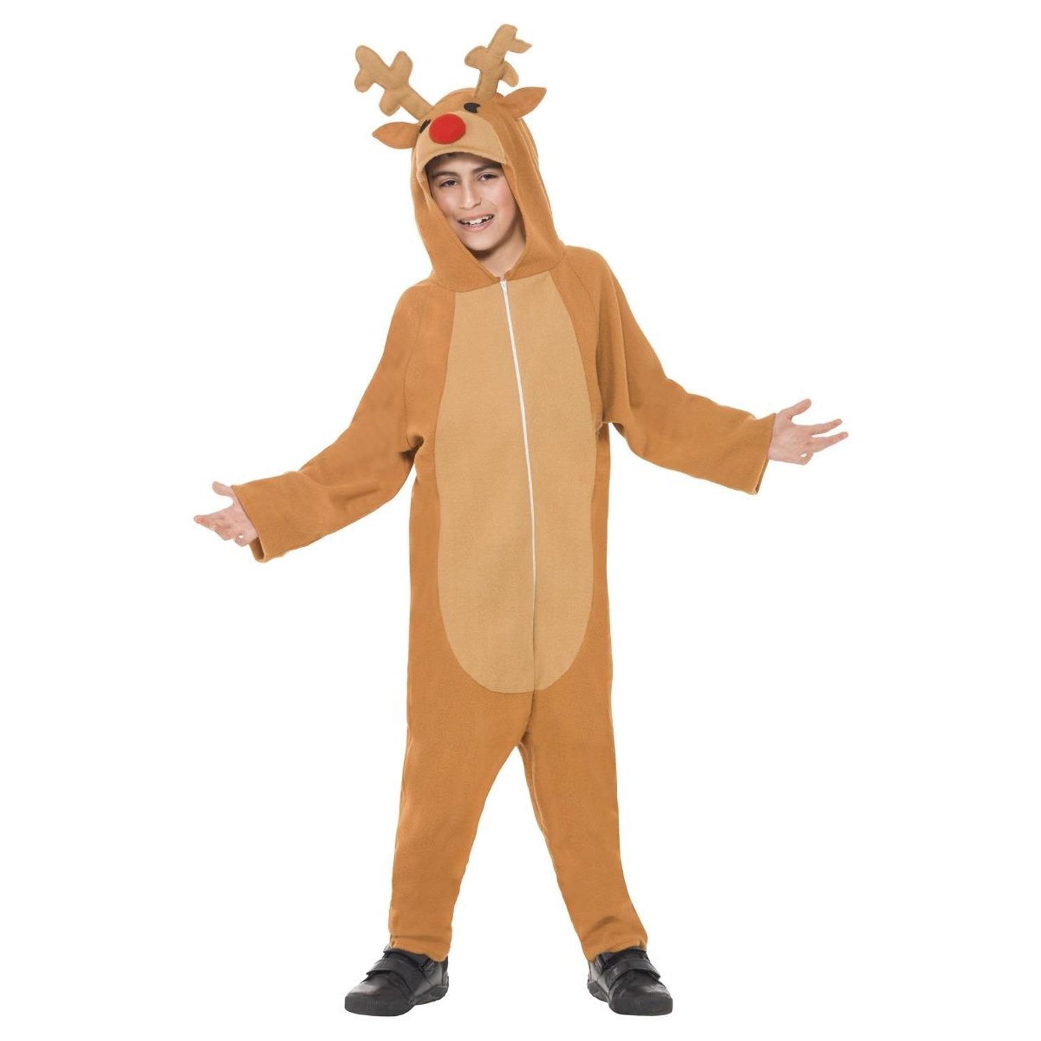 Smiffys Childrens/Kids Reindeer Bodysuit - Brown / 7+