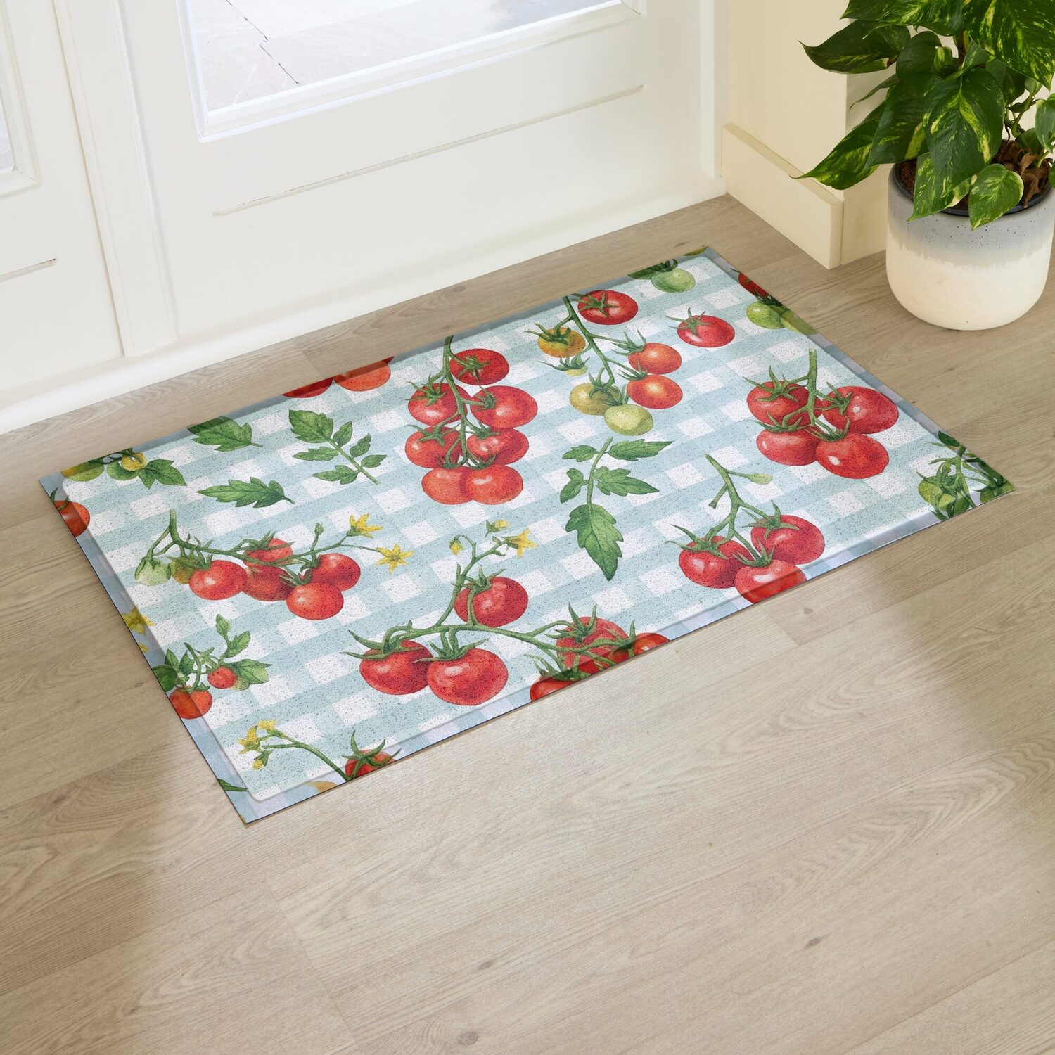 Artsy Mats Tomatoes Pattern Indoor/Outdoor Doormat (90X60cm) - Multi / 90 X 60Cm