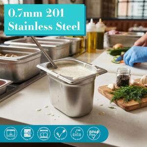 Stainless Steel Gastronorm Containers 1/9 1L