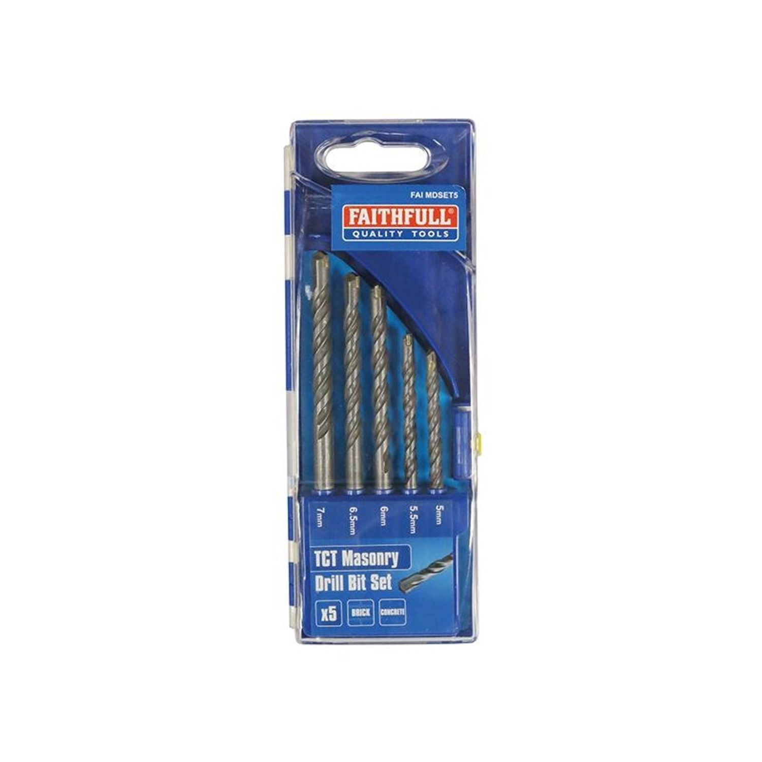 B&Q - Standard Masonry Drill Set Multi Colour (5 Piece Set: 55.566.5 And 7mm) - Image 2